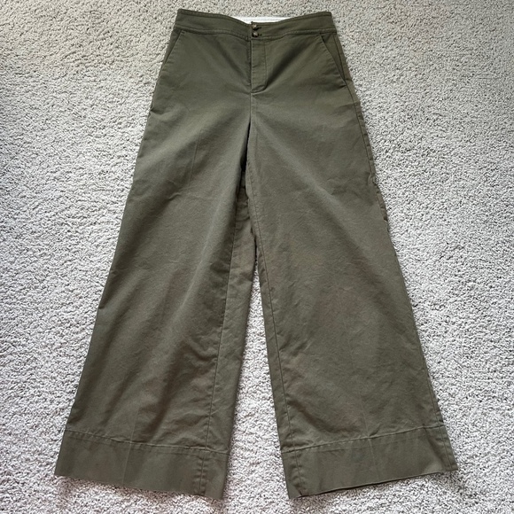 J.Crew Frankie Pants in Stretch Twill Laurel Green‎ Size 8 - Picture 2 of 8